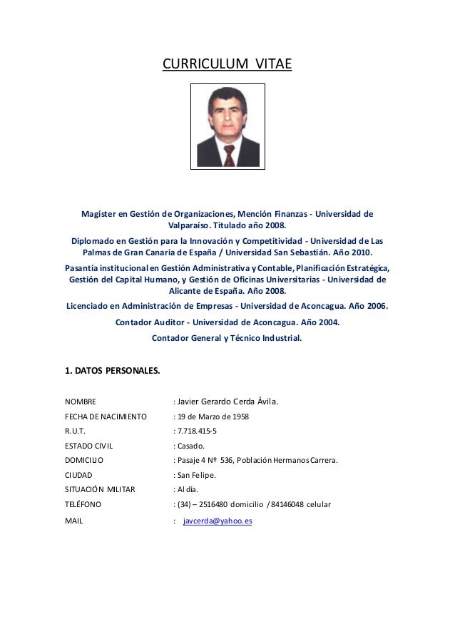 curriculum vitae 1 638