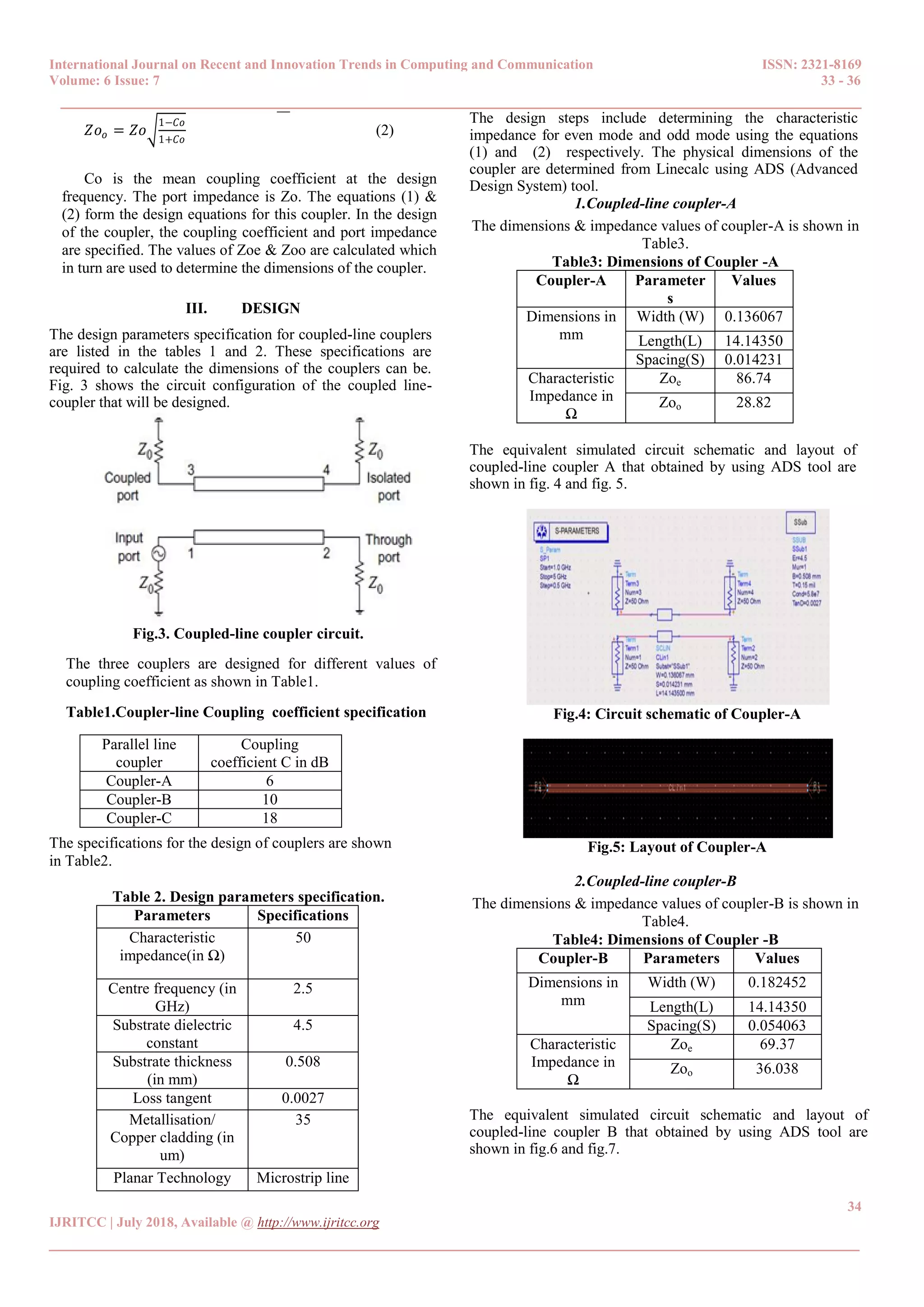 Impact of Coupling Coefficient on Coupled Line Coupler | PDF