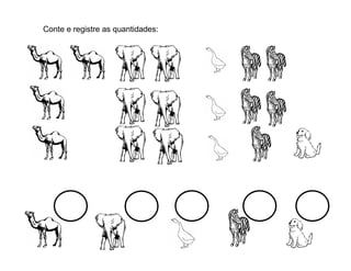 Conte e registre as quantidades:
 