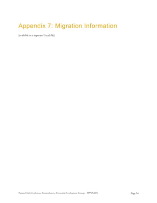 Tanana Chiefs Conference Comprehensive Economic Development Strategy - APPENDIX
Appendix 7: Migration Information
[available as a separate Excel file]
Page 54
 