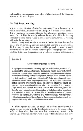 Language Learning In Distance Education Cynthia White | PDF