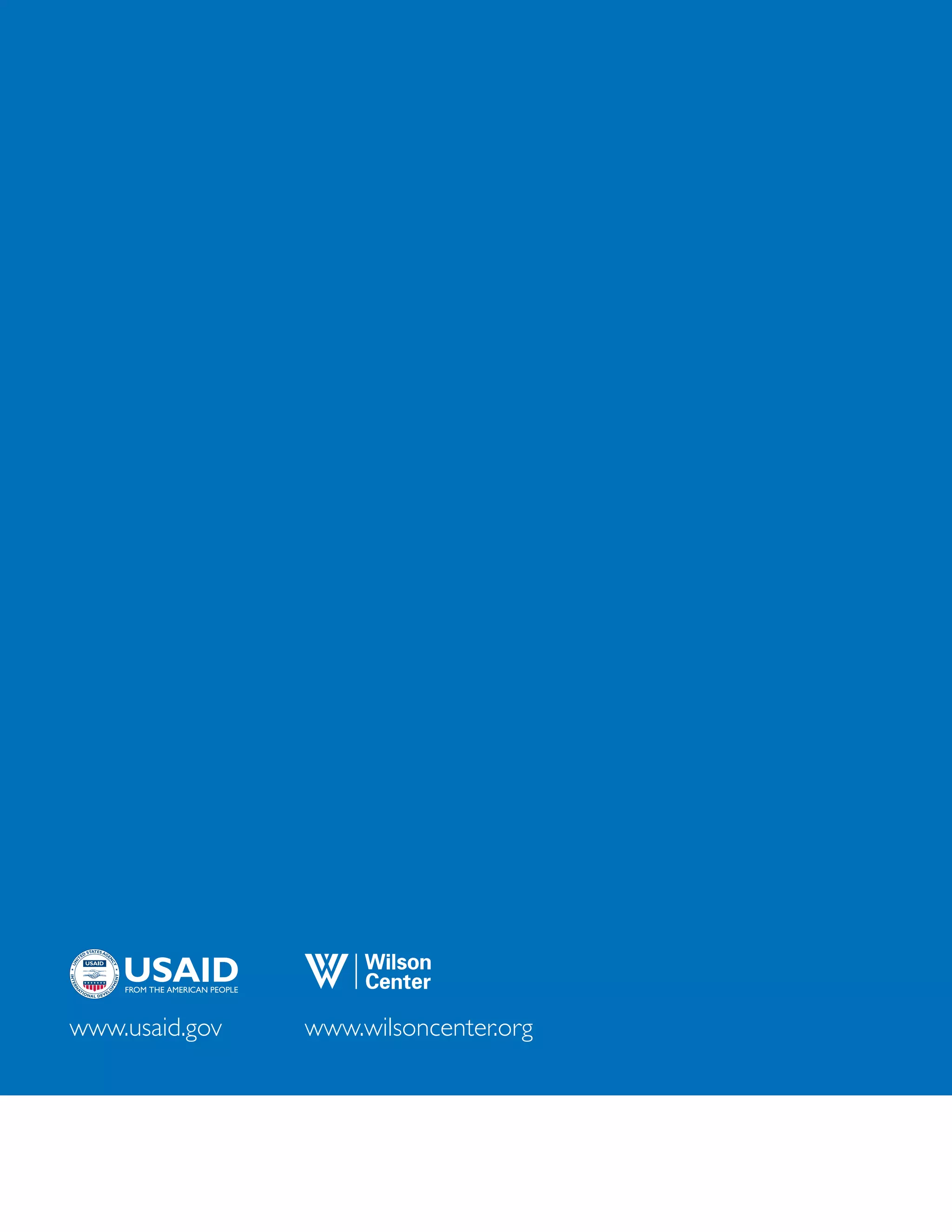 www.usaid.gov www.wilsoncenter.org
 