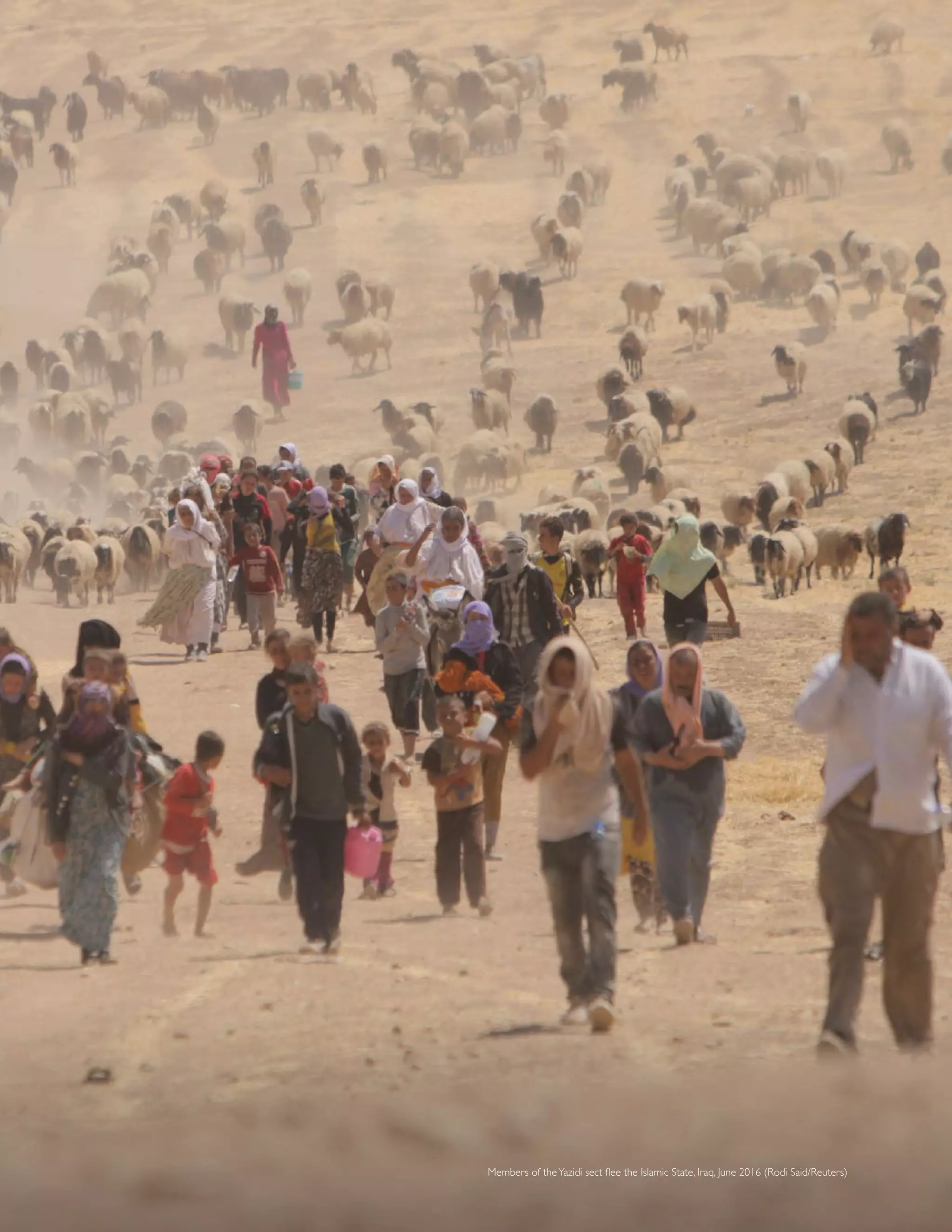 Members of theYazidi sect flee the Islamic State, Iraq, June 2016 (Rodi Said/Reuters)
 