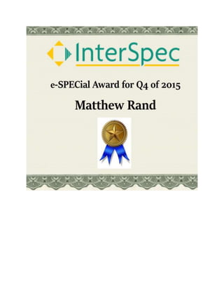 Interspec q4 Award