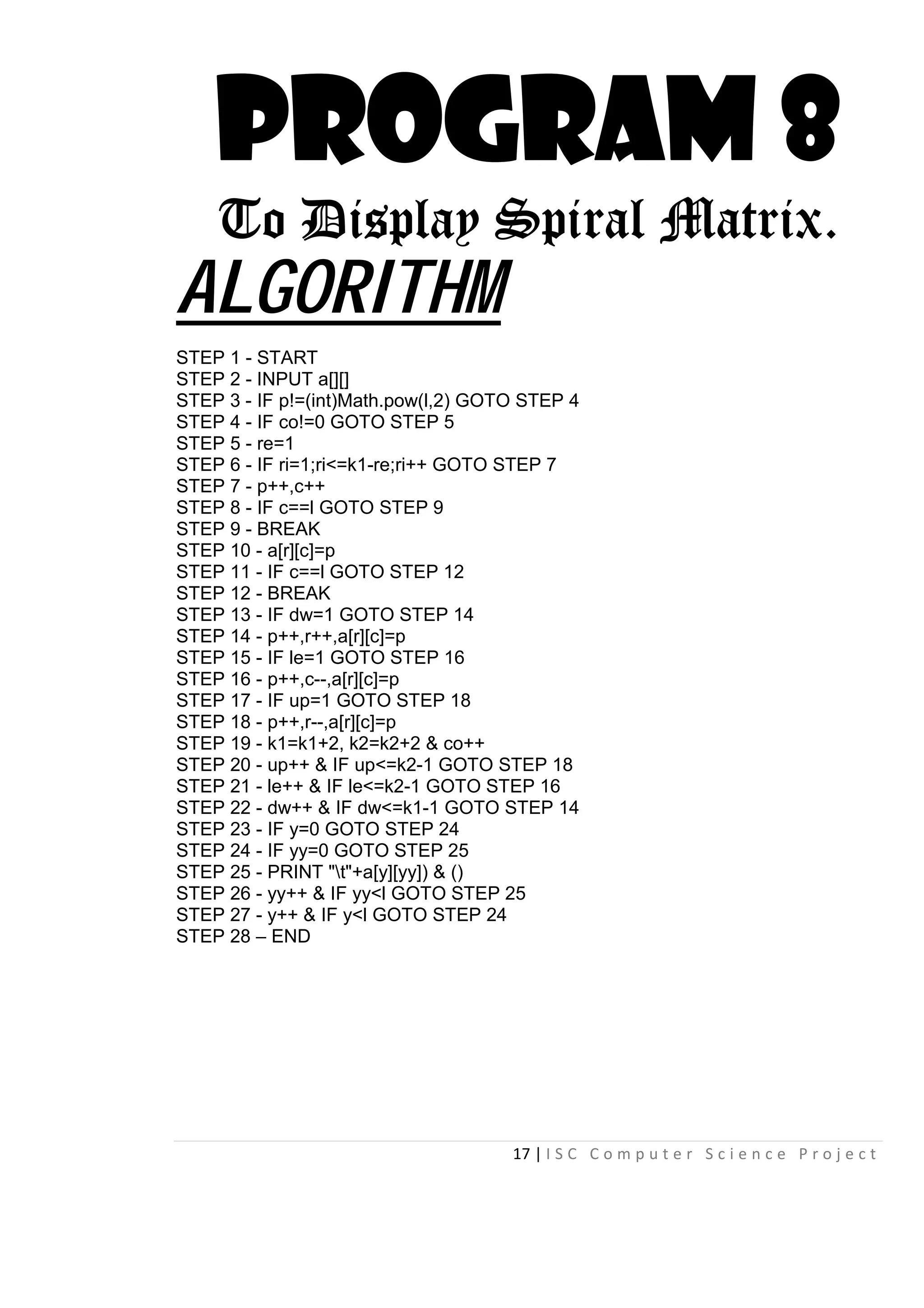 81818088 isc-class-xii-computer-science-project-java-programs | PDF ...