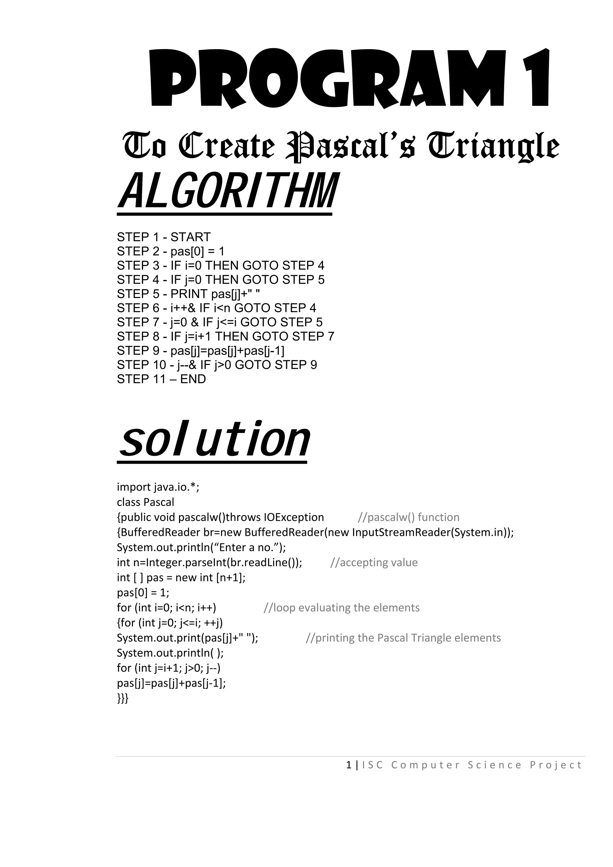 81818088 isc-class-xii-computer-science-project-java-programs | PDF ...