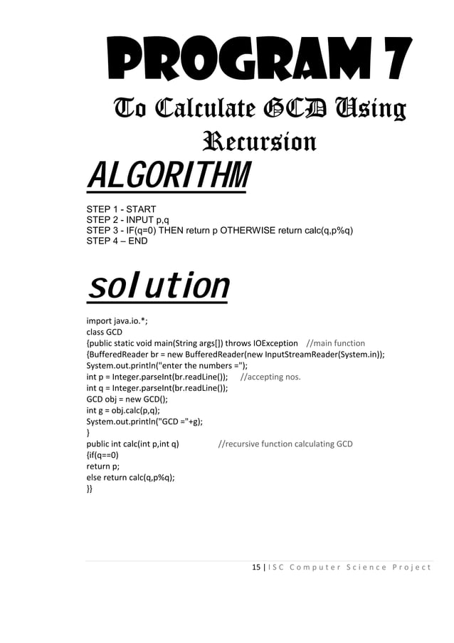 81818088 isc-class-xii-computer-science-project-java-programs | PDF ...