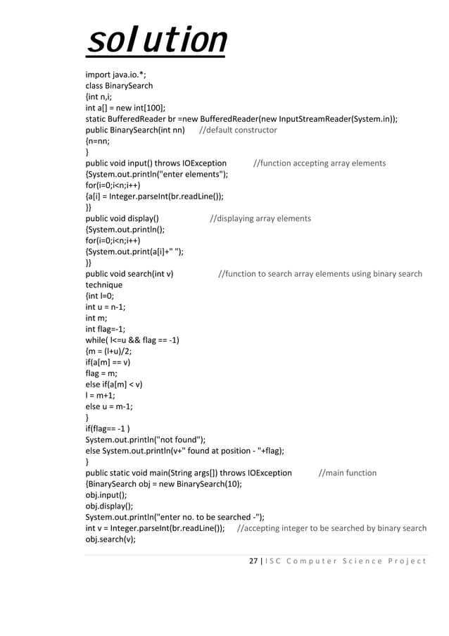 81818088 isc-class-xii-computer-science-project-java-programs | PDF ...