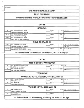 8.18 Freaks and Geeks   one line schedule