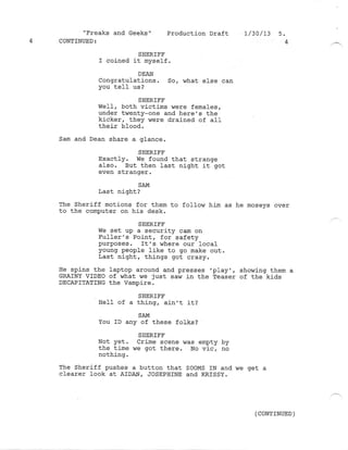 8.18 Freaks and Geeks  Production draft