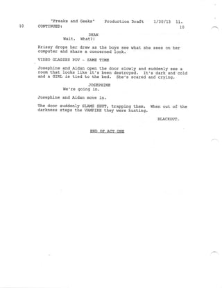 8.18 Freaks and Geeks  Production draft