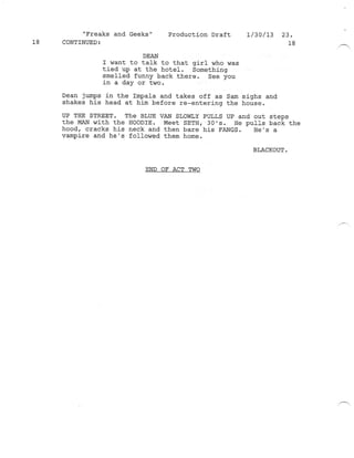 8.18 Freaks and Geeks  Production draft