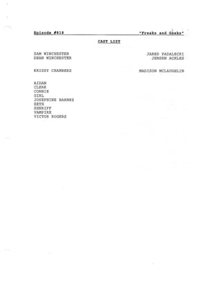 8.18 Freaks and Geeks  Production draft