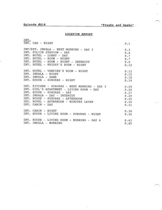 8.18 Freaks and Geeks  Production draft
