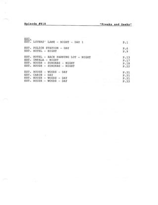 8.18 Freaks and Geeks  Production draft