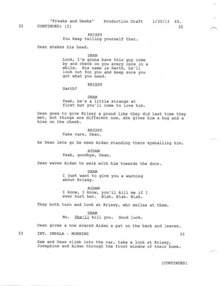 8.18 Freaks and Geeks  Production draft