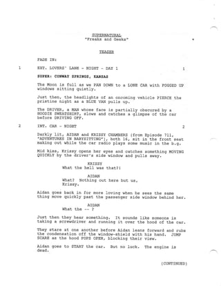 8.18 Freaks and Geeks  Production draft