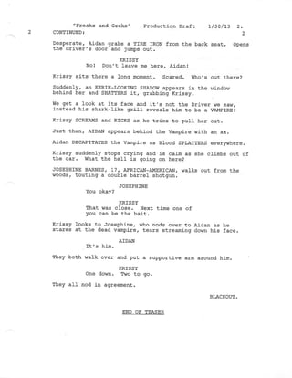 8.18 Freaks and Geeks  Production draft