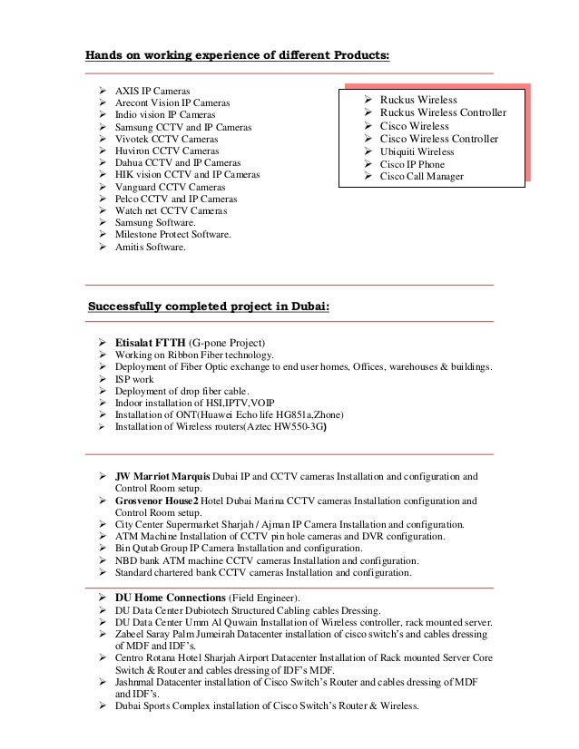 cctv experience resume installation technician resume samples cctv experience resume