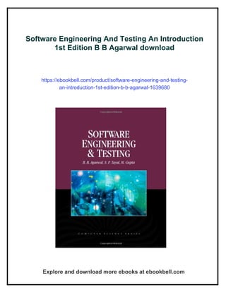 Software Engineering And Testing An Introduction 1st Edition B B ...
