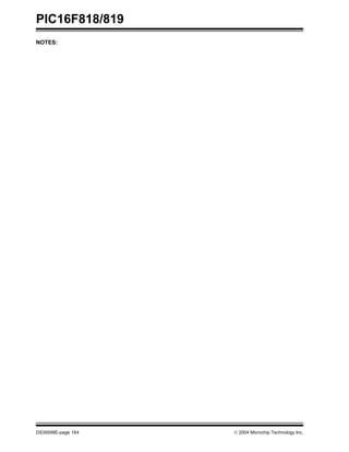 PIC16F818/819
DS39598E-page 164  2004 Microchip Technology Inc.
NOTES:
 