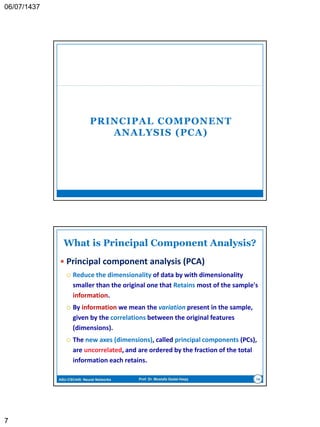 Neural Networks: Principal Component Analysis (PCA) | PDF