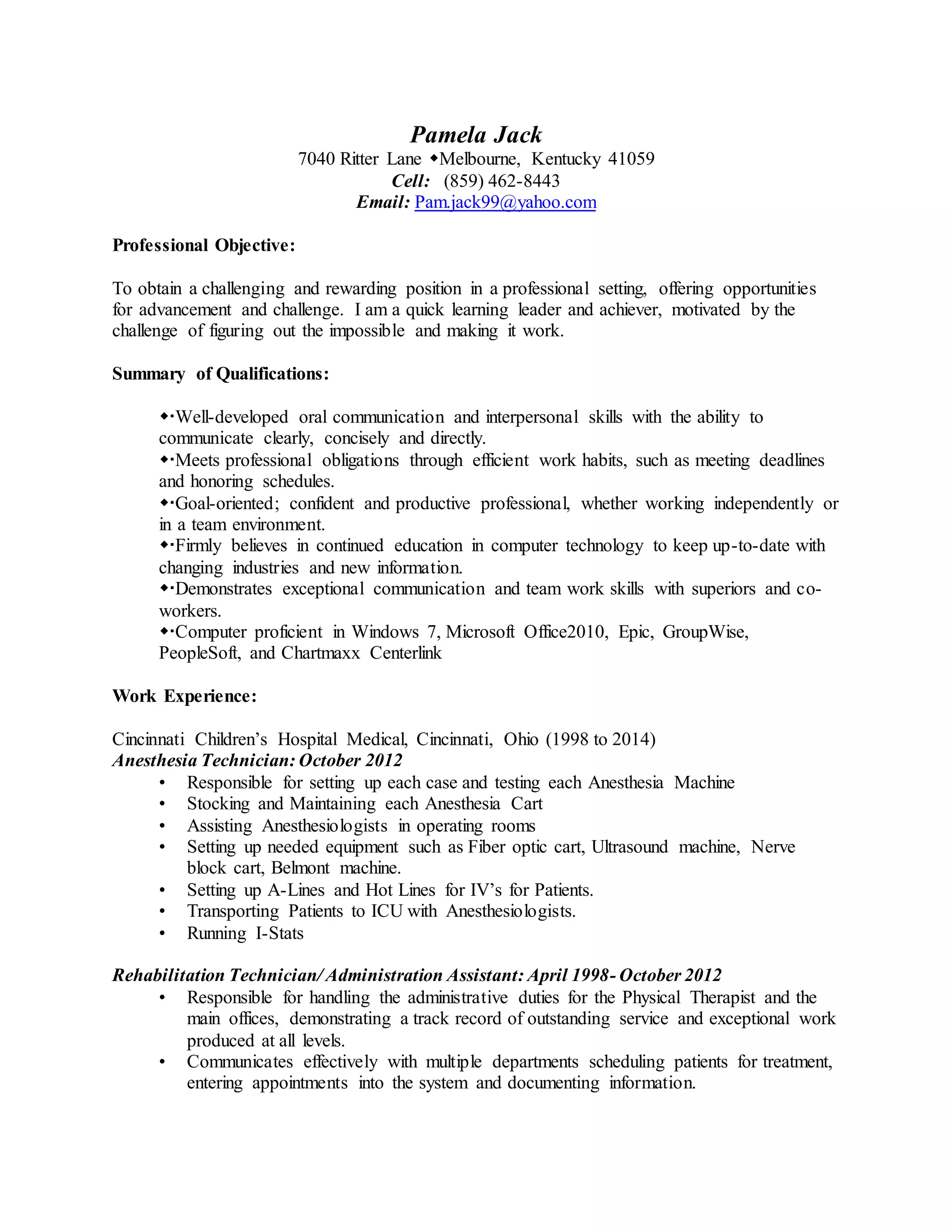 Pamela Jack resume DOCX - Pamela Jack Resume 1 2048
