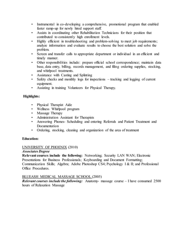 Pamela Jack resume DOCX - Pamela Jack Resume 2 638