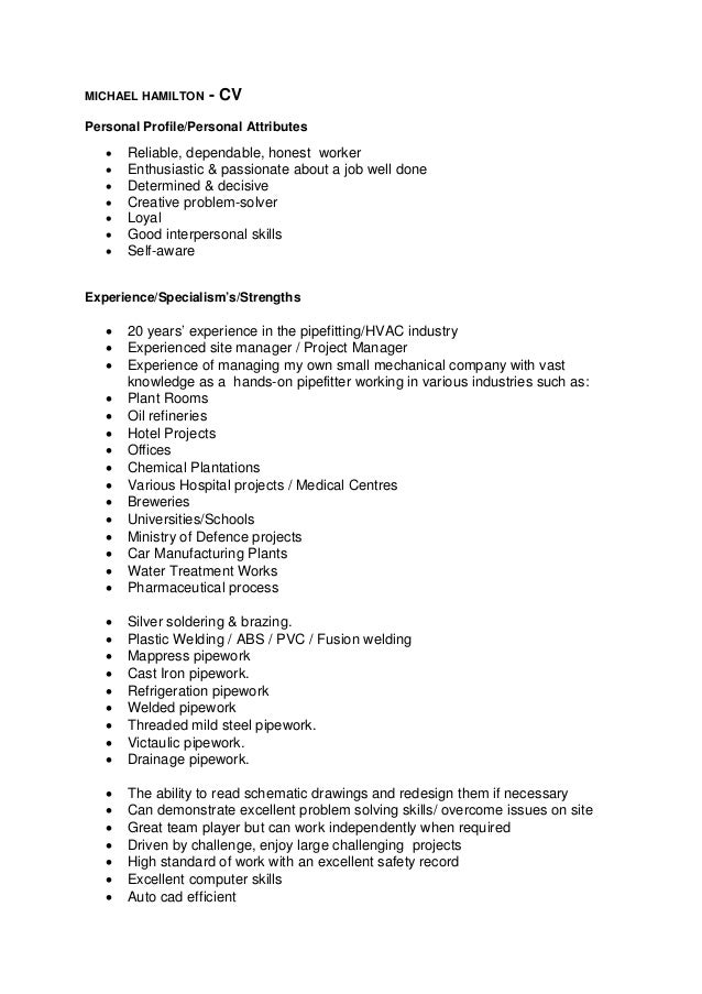 old fashioned curriculum vitae personal attributes collection