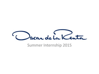 Summer Internship 2015
 