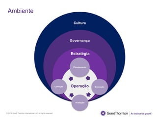 © 2016 Grant Thornton International Ltd. All rights reserved.
Ambiente
Cultura
Governança
Operação
Planejamento
Execução
Avaliação
Correção
Estratégia
 