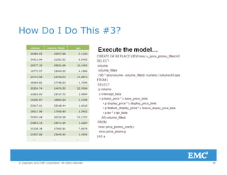 How Do I Do This #3?How Do I Do This #3?
50© Copyright 2012 EMC Corporation. All rights reserved.
 