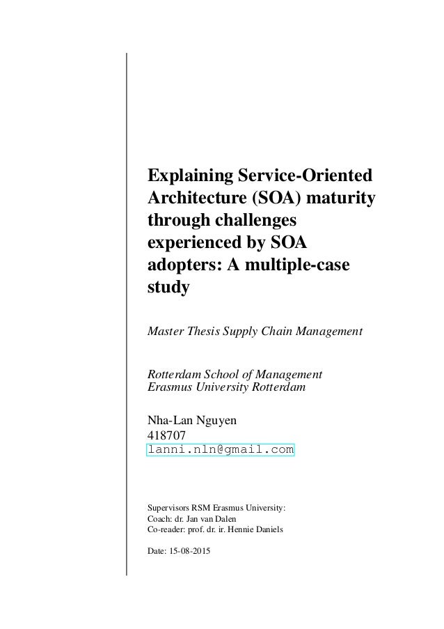 Service oriented architecture master thesis