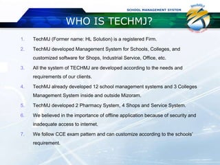 TechMJ School Management System | PPTX