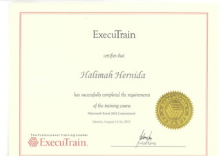 Halimah Hernida_Excel for Business Certificate