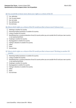 Questionnaire on the European Union - form finale copia compressed | PDF