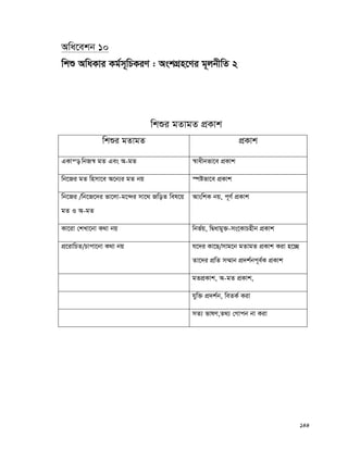 144
Awa‡ekb 10
wkï AwaKvi Kg©m~wPKiY : AskMÖn‡Yi g~jbxwZ 2
wkïi gZvgZ cÖKvk
wkïi gZvgZ cÖKvk
GKvš— wbR¯^ gZ Ges A-gZ ¯^vaxbfv‡e cÖKvk
wb‡Ri gZ wnmv‡e A‡b¨i gZ bq ¯úófv‡e cÖKvk
wb‡Ri /wb‡R‡`i fv‡jv-g‡›`i mv‡_ RwoZ wel‡q
gZ I A-gZ
AvswkK bq, c~Y© cÖKvk
Kv‡iv †kLv‡bv K_v bq wbf©q, wØavgy³-ms‡KvPnxb cÖKvk
cÖ‡ivwPZ/Pvcv‡bv K_v bq h‡`i Kv‡Q/mvg‡b gZvgZ cÖKvk Kiv n‡”Q
Zv‡`i cÖwZ m¤§vb cÖ`k©bc~e©K cÖKvk
gZcÖKvk, A-gZ cÖKvk,
hyw³ cÖ`k©b, weZK© Kiv
mZ¨ fvlY,Z_¨ †Mvcb bv Kiv
 