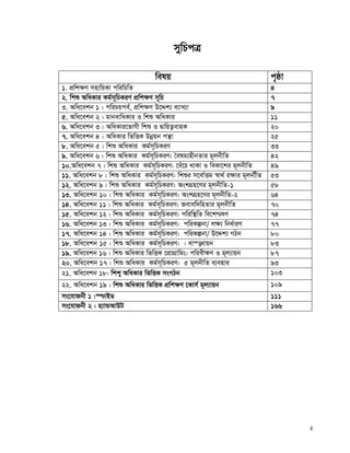 2
mywPcÎ
welq c„ôv
1. cÖwk¶Y mnvwqKv cwiwPwZ 4
2. wkï AwaKvi Kg©m~wPKiY cÖwk¶Y m~wP 7
3. Awa‡ekb 1 : cwiPqce©, cÖwk¶Y D‡Ïk¨ e¨vL¨v 9
5. Awa‡ekb 2 : gvbevwaKvi I wkï AwaKvi 11
6. Awa‡ekb 3 : AwaKvi‡fvMx wkï I ØvwqZ¡evnK 20
7. Awa‡ekb 4 : AwaKvi wfwËK Dbœqb cš’v 25
8. Awa‡ekb 5 : wkï AwaKvi Kg©m~wPKiY 33
9. Awa‡ekb 6 : wkï AwaKvi Kg©m~wPKiY: ˆelg¨nxbZvi g~jbxwZ 42
10.Awa‡ekb 7 : wkï AwaKvi Kg©m~wPKiY: ‡eu‡P _vKv I weKv‡ki g~jbxwZ 49
11. Awa‡ekb 8 : wkï AwaKvi Kg©m~wPKiY: wkïi m‡ev©Ëg ¯^v_© i¶vi g~jbwxZ 53
12. Awa‡ekb 9 : wkï AwaKvi Kg©m~wPKiY: AskMÖn‡Yi g~jbxwZ-1 58
13. Awa‡ekb 10 : wkï AwaKvi Kg©m~wPKiY: AskMÖn‡Yi g~jbxwZ-2 64
14. Awa‡ekb 11 : wkï AwaKvi Kg©m~wPKiY: Revew`wnZvi g~jbxwZ 70
15. Awa‡ekb 12 : wkï AwaKvi Kg©m~wPKiY: cwiw¯’wZ we‡k−lY 74
16. Awa‡ekb 13 : wkï AwaKvi Kg©m~wPKiY: cwiKíbv/ j¶¨ wba©viY 77
17. Awa‡ekb 14 : wkï AwaKvi Kg©m~wPKiY: cwiKíbv/ D‡Ïk¨ MVb 80
18. Awa‡ekb 15 : wkï AwaKvi Kg©m~wPKiY: : ev¯—evqb 83
19. Awa‡ekb 16 : wkï AwaKvi wfwËK ‡cÖvMÖvwgs: cwiex¶Y I g~j¨vqb 87
20. Awa‡ekb 17 : wkï AwaKvi Kg©m~wPKiY: 5 g~jbxwZ e¨envi 93
21. Awa‡ekb 18: wkky AwaKvi wfwËK msMVb 103
22. Awa‡ekb 19 : wkï AwaKvi wfwËK cÖwk¶Y ‡Kvm© g~j¨vqb 109
ms‡hvRbx 1 :¯−vBW 111
ms‡hvRbx 2 : n¨vÛAvDU 166
 