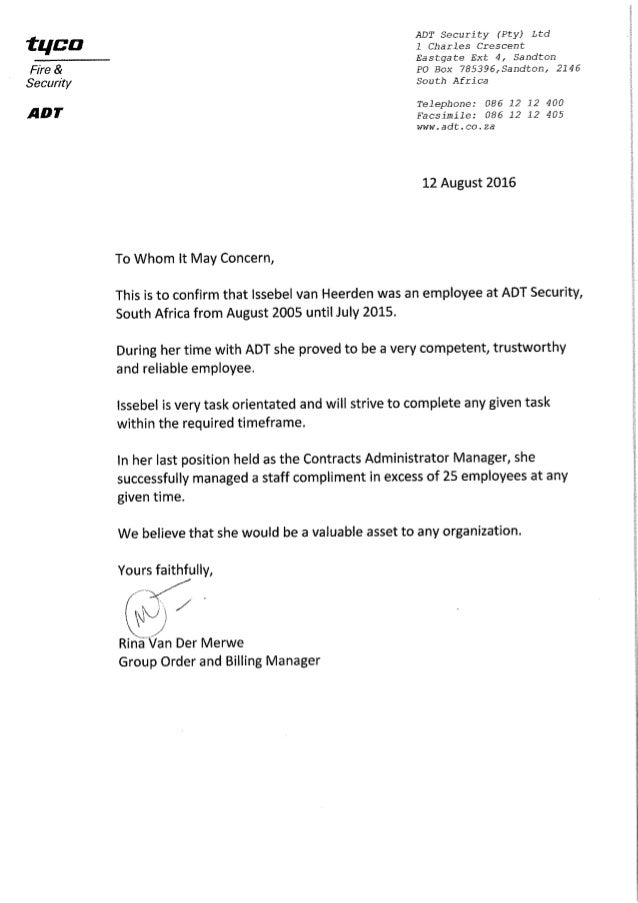 cv reference letter adt r v d merwe reference letter vs recommendation letter
