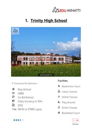 1. Trinity High School
 