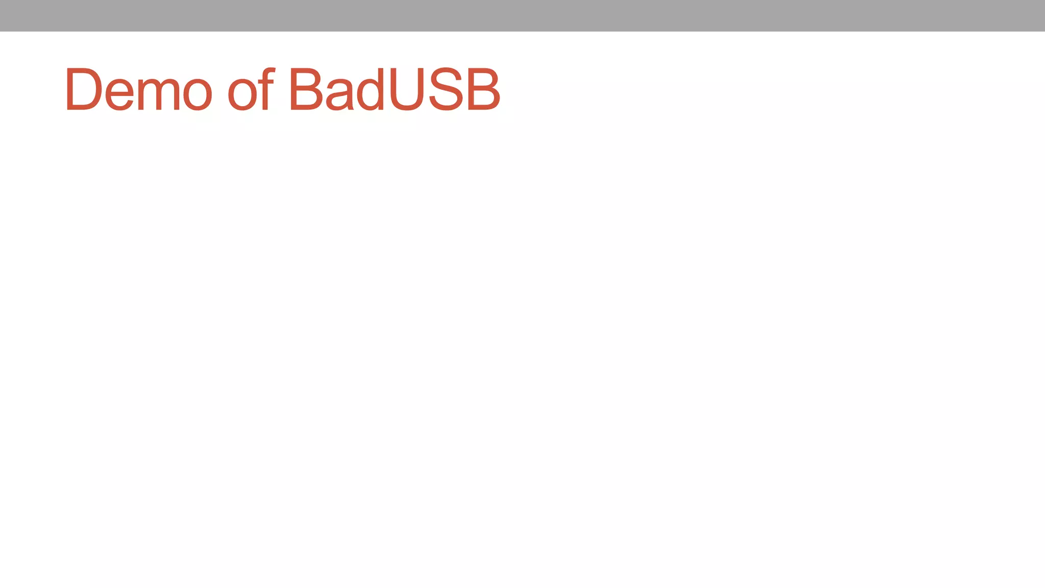 Demo of BadUSB
 