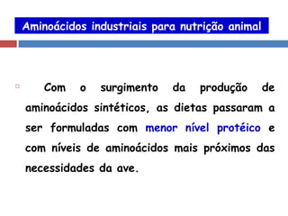  Proteínas na alimentação animal