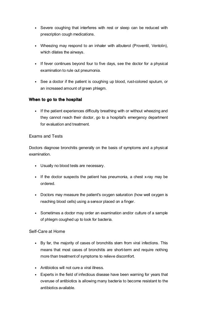 Bronchitis presentation image