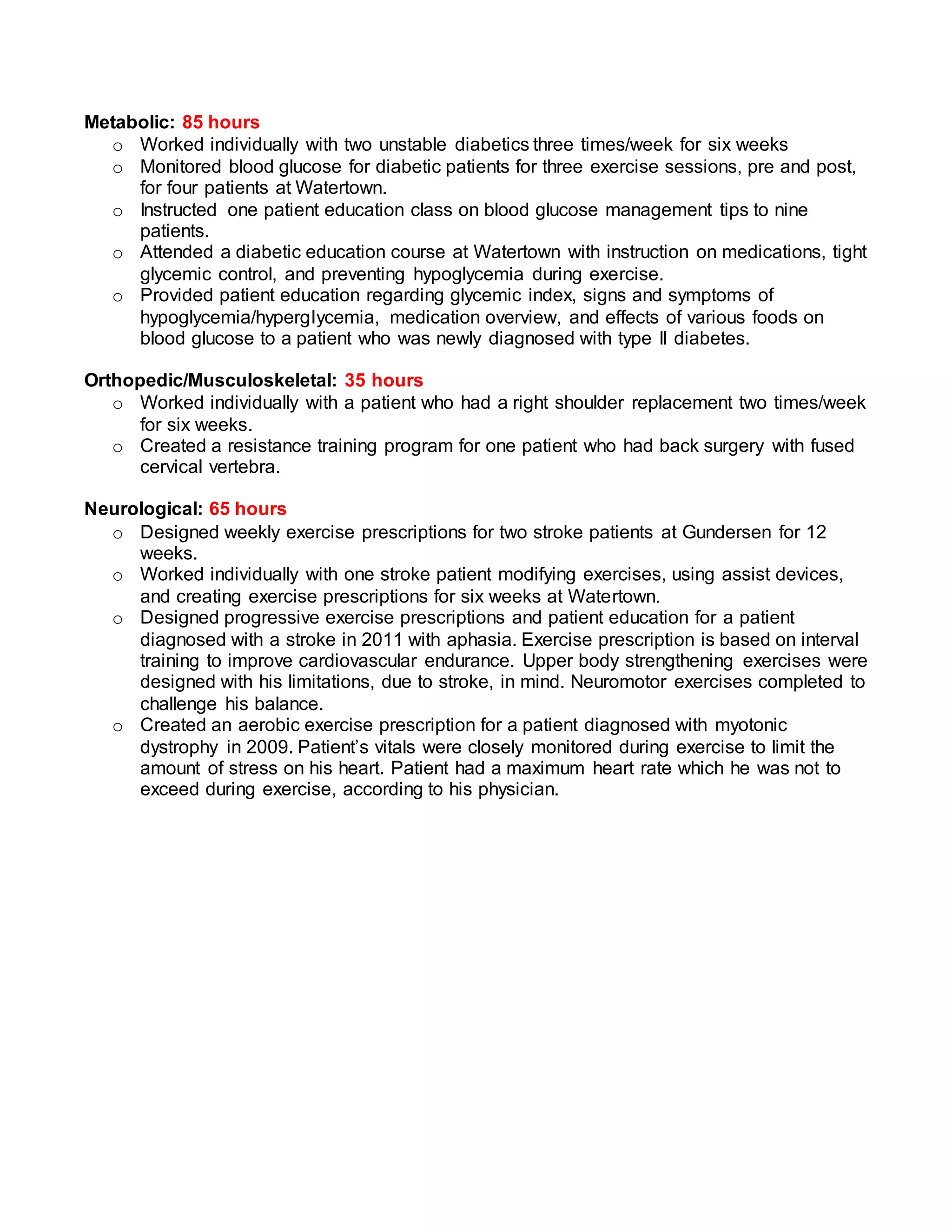 Clinical Practicum Hours | DOCX