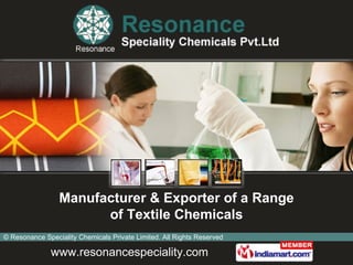 Manufacturer & Exporter of a Range of Textile Chemicals 