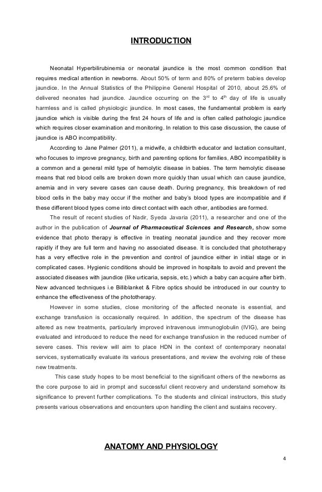 Erythroblastosis fetalis case study picture