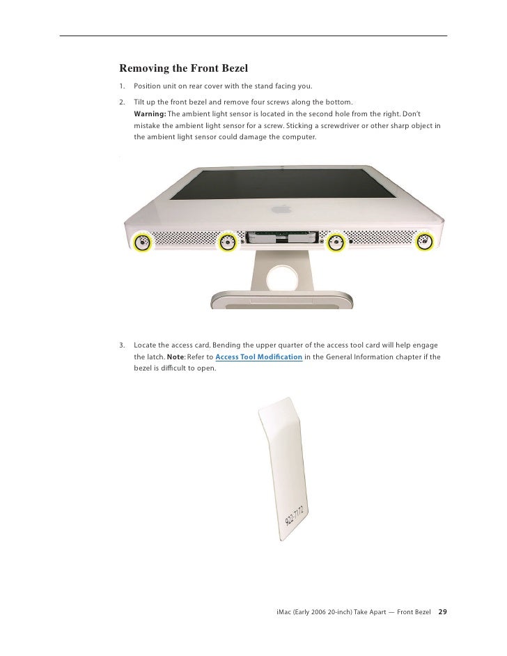 Apple Intel Imac Hardware Service Manual