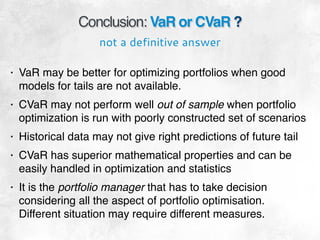 VaR optimization | PDF