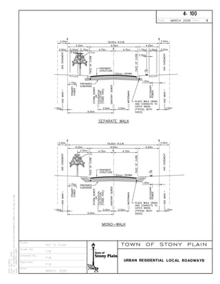 Municipality Layout Town of Stony Plain - Municipal Design Standards | PDF