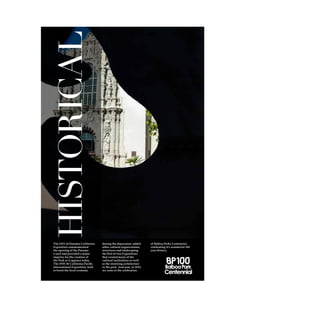 The 1915-16 Panama-California
Exposition commemorated
the opening of the Panama
Canal and provided a major
impetus for the creation of
the Park as it appears today.
The 1935-36 California Pacific
International Exposition, held
to boost the local economy
Historical
during the depression, added
other cultural organizations,
structures and landscaping.
the first of two Expositions
that created many of the
cultural institutions as well
as the stunning architecture
in the park. And now, in 2015,
we come to the celebration
of Balboa Parks Centennial,
celebrating it’s wonderful 100
year history.
 